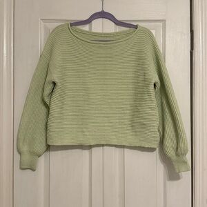 Light Green Ribbed Sweater